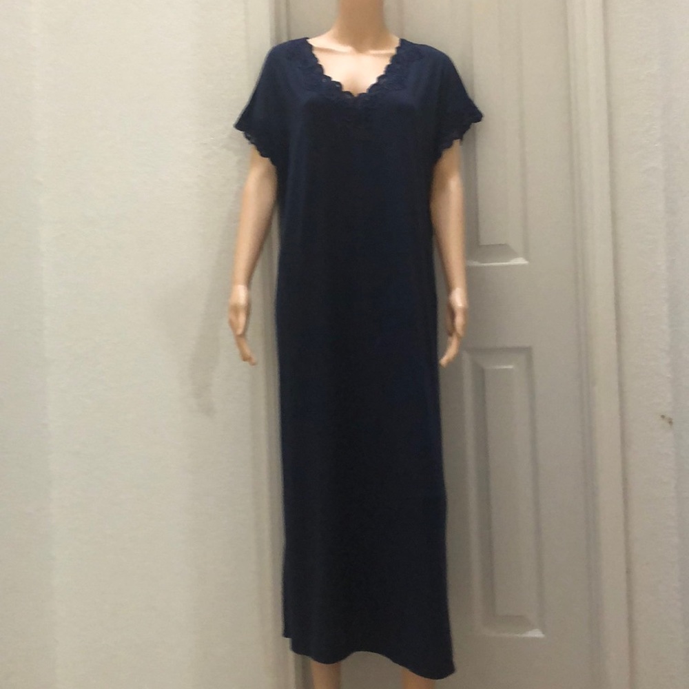 Charter Club Lace-Trimmed Soft  Knit Nightgown - Picture 2 of 8